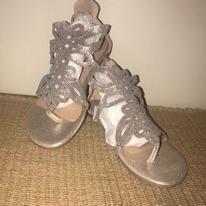 Size 11! Torrid Gold Sandals ! NEVER WORN!